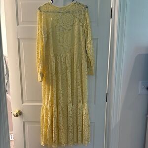 Anthroplogie Yellow Lace Dress